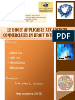 7 - Le Droit Applicable Aux Societes Commerciales en Droit International