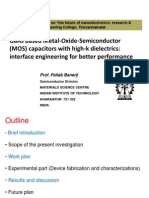 Gaas Based Metal-Oxide-Semiconductor (Mos) Capacitors With High-K Dielectrics: Interface Engineering For Better Performance