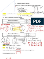 1.1 Characteristics of A Function-Notes