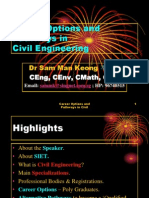 Career Options and Pathways in Civil Engineering: DR Sam Man Keong