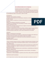 Propósitos o Valores Institucionales de La Empresa