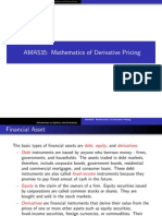 AMA535: Mathematics of Derivative Pricing