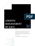 Logistic Management of Gati: Submitted By:-Vinay Tiwari