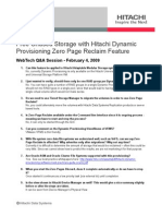 Dynamic Provisioning Software Zero Page Reclaim Feature Q and A Session