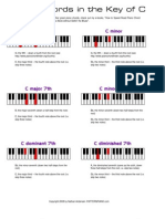 Piano Chords Poster