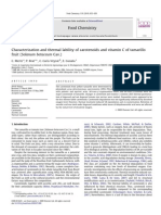 Characterization and Thermal Lability of Carotenoids and Vitamin C of Tamarillo Fruit (Solanum Betaceum Cav.)