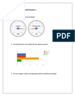 Questionnaire For Financial Investors : 1. How Often Do You Invest in Stocks?