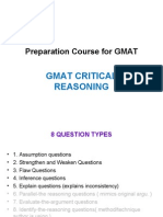 Critical Reasoning 8 QUESTION TYPES