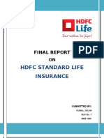 HDFC Standard Life Insurance: Final Report