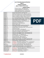 City of Columbia's 2012 Polling Places