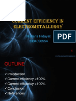 Current Efficiency in Electrometallurgy (Revision)