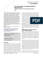 Affinity Selection-Mass Spectrometry Screening Techniques For Small Molecule Drug Discovery