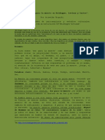 En Torno Al Ser para La Muerte en Heidegger, Lévinas y Sartre