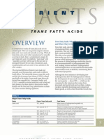 Trans Fatty Acid Fact Sheet