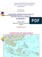 2-Cadastral Reform in Malaysia To Support Spatially Enabled Government HasanJamilTEhran24-26May2009