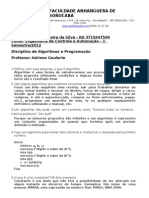 Exercicios Propostos Algoritmo Resolvidos