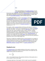 Standard Error: Sampling Distribution