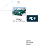 Mercedes Cl55amg Cl500 Cl600 Owners Manual 2002