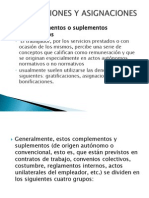 Bonificaciones y Asignaciones