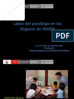 Labor Del Psicólogo en Los Hogares de INABIF