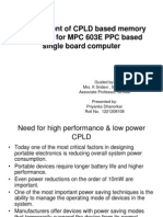 Development of CPLD Based Memory Controller For MPC 603E PPC Based Single Board Computer