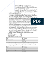 Numericals On Cost of Capital and Capital Structure