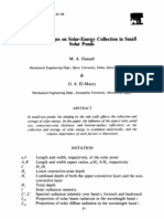 Effects of Edges On Solar-Energy Collection in Small Solar Ponds