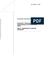 As 1055.2-1997 Acoustics - Description and Measurement of Environmental Noise Application To Specific Situati