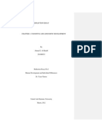 A Reflection Essay On Chapter 2 "Cognitive and Linguistic Development" in Ormrod (2011) - Educational Psychology