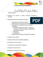 Plan para Auditoría Informática