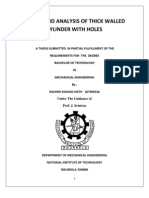 Design and Analysis of Thick Walled Cylinders With Holes