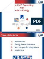 Cisco VoIP Recording With ASC's EVOip - PPT