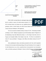 North Carolina Vs Marcus Robinson Order Overturning His Death Penalty