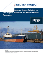 Customs Clearance Issues Related To The Import of Goods For Public Health Programs