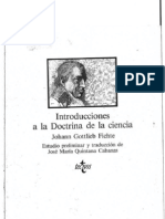 Fichte - 1 Era Introducción A La Doctrina de La Ciencia. Trad José María Quintana Cabanas OCR