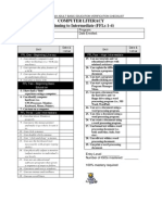 Computer Literacy Verification Checklist