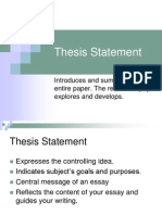 Thesis Statement