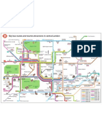 Central London Tourist and Bus Map