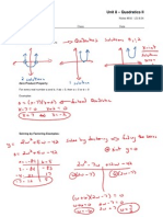 Unit 8 - Quadratics II: Review