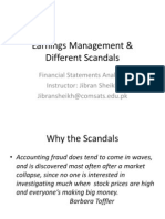 Earnings Management & Different Scandals