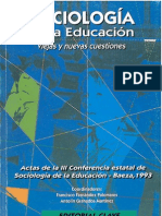 Sociología de La Educación: Viejas y Nuevas Cuestiones