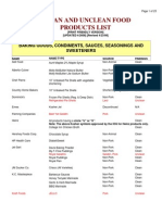 Clean and Unclean Food Products List: Baking Goods, Condiments, Sauces, Seasonings and Sweeteners