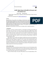 (12-18) Targeting Poor Health Improving Oral Health For The Poor and The Under Served