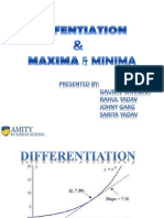 Differentiation & Maxima & Minima