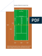 Dimensiones Oficiales de La Cancha de Tenis