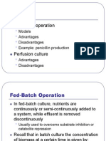 Outline: Fed-Batch Operation