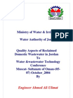 Quality Aspect Sof Reclaimed Waste Water in Jorda 2004