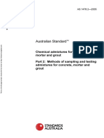 As 1478.2-2005 Chemical Admixtures For Concrete Mortar and Grout Methods of Sampling and Testing Admixtures F