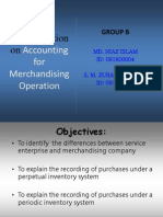 A Presentation On: Accounting For Merchandising Operation