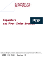 Capacitors and First-Order Systems: Circuits Electronics